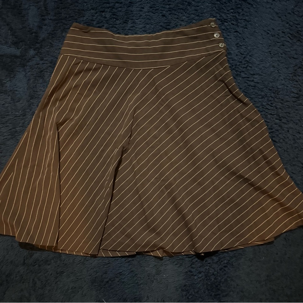 Brown Striped Women's Skirt